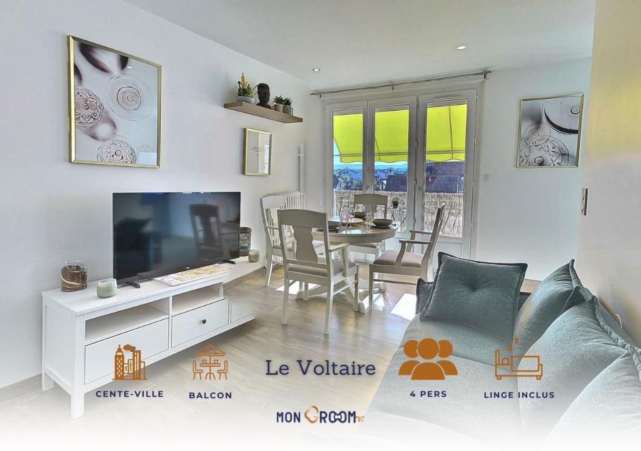Le Voltaire - Balcon - 2 Chb - 3 Lits - 2 Min Gare Et Cente-Ville - Mon Groom טרואה מראה חיצוני תמונה